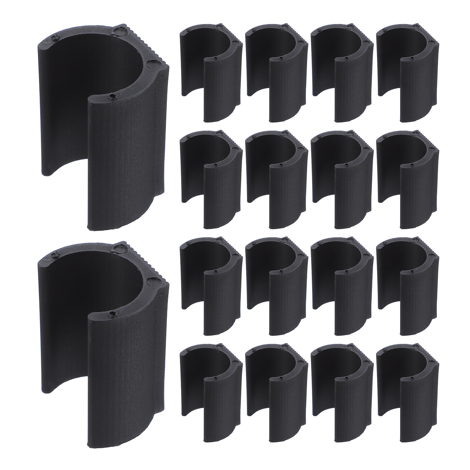 Plastic Pipe Clip - 20Pcs Chair Pipe Clamp Black Plastic