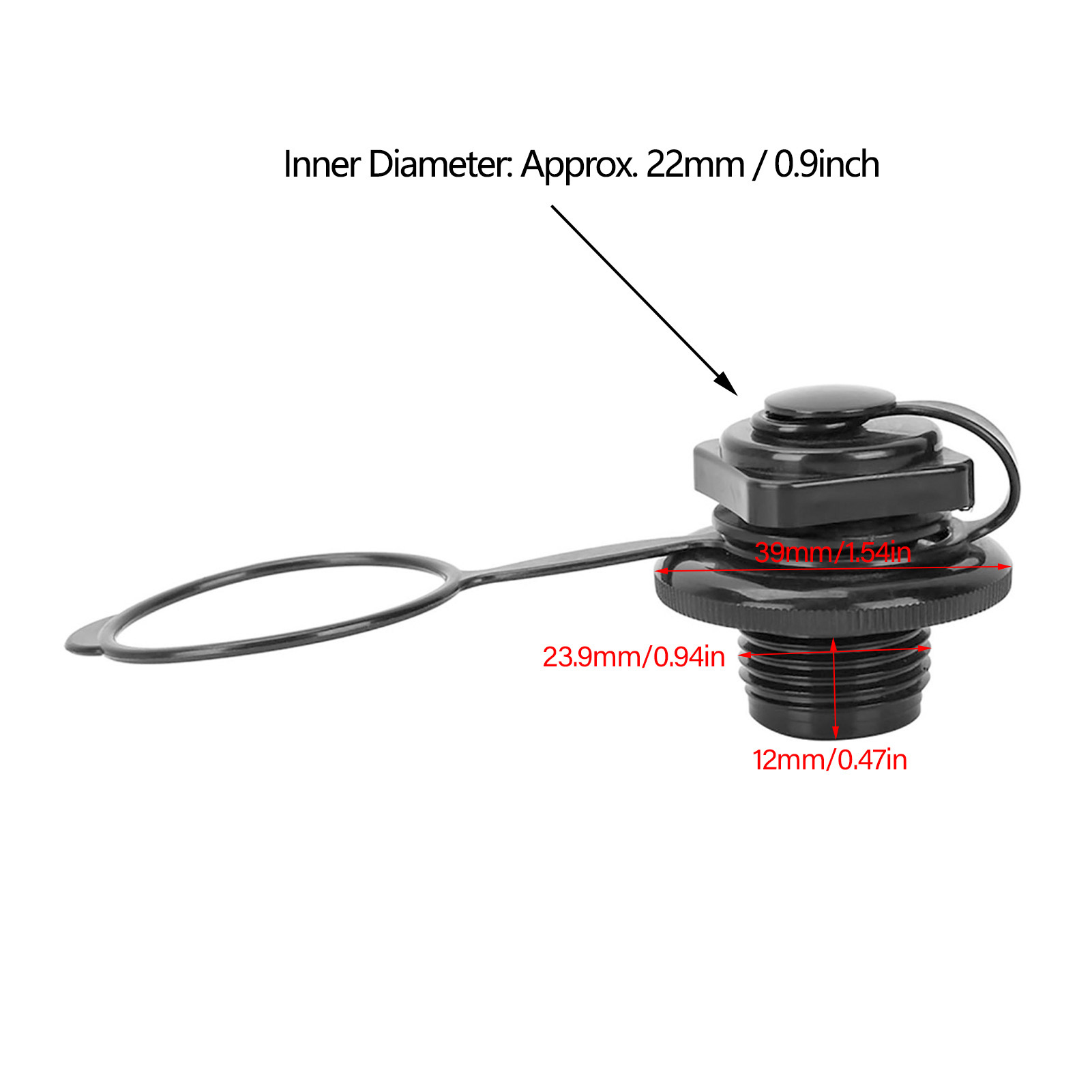 23.9mm Black Plastic Inflatabl - Float Ball Valve ulasan dan harga