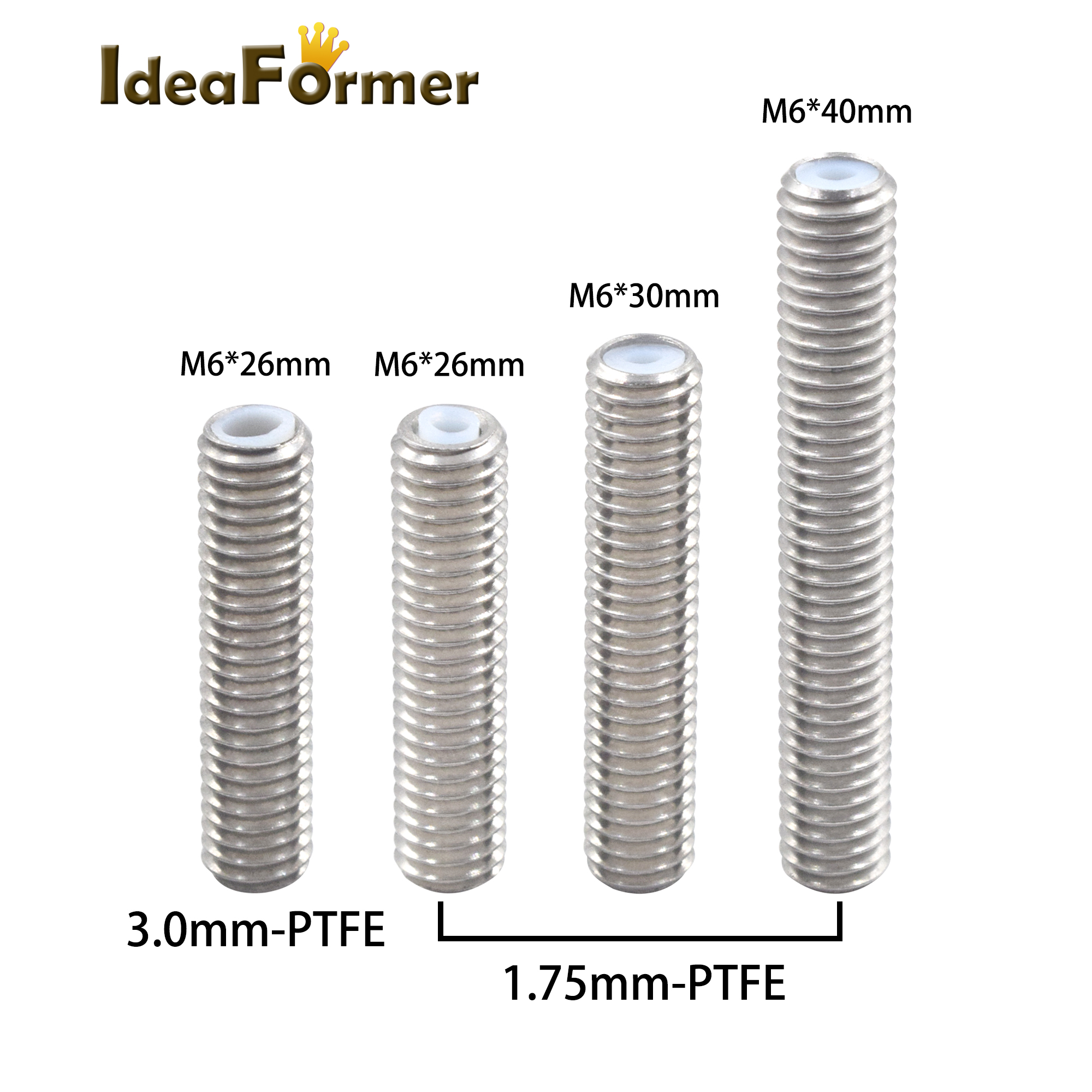 5pcs 3D Printer Stainless Stee - Ptfe Tape Thread ulasan dan harga