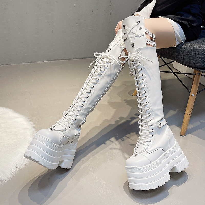Punk Women Boots Ladies Cospla - Pipe Bending Spring ulasan dan harga