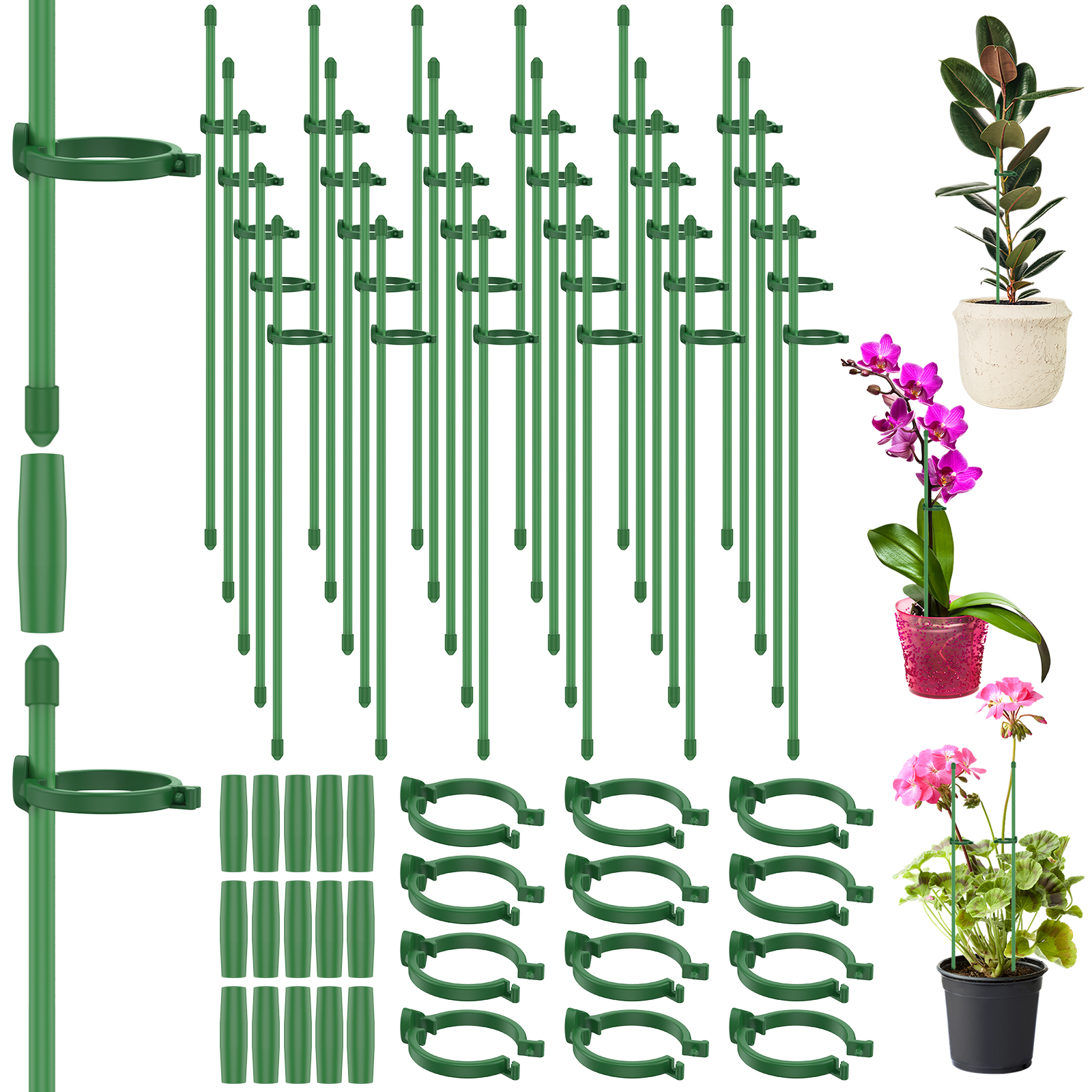 5/30Pcs Adjustable Plant Suppo - Plastic Pipe Clip ulasan dan harga