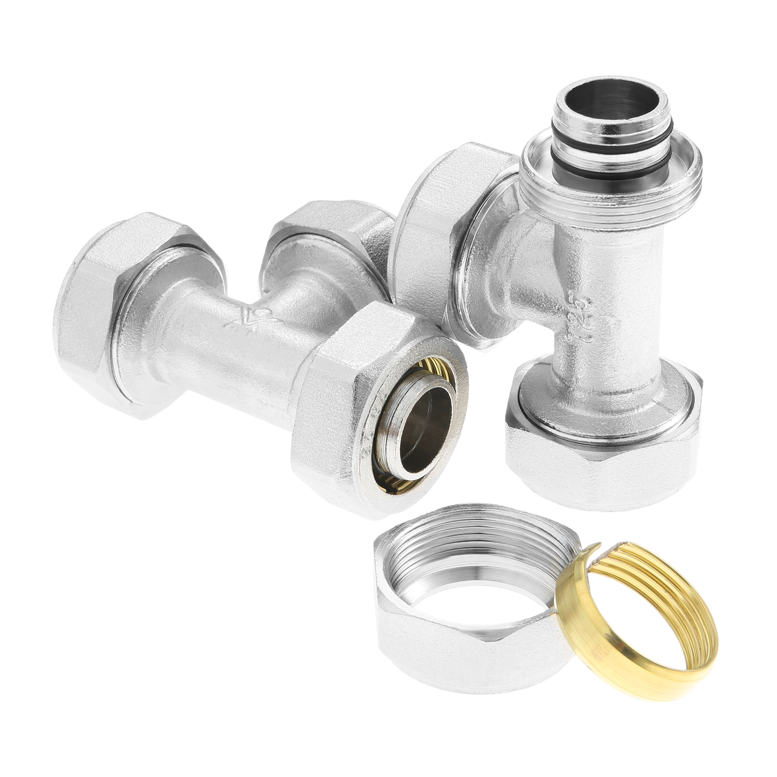 2Pcs 3/4’’ Tee Air Line Fittin - Compression Fitting Brass ulasan dan harga