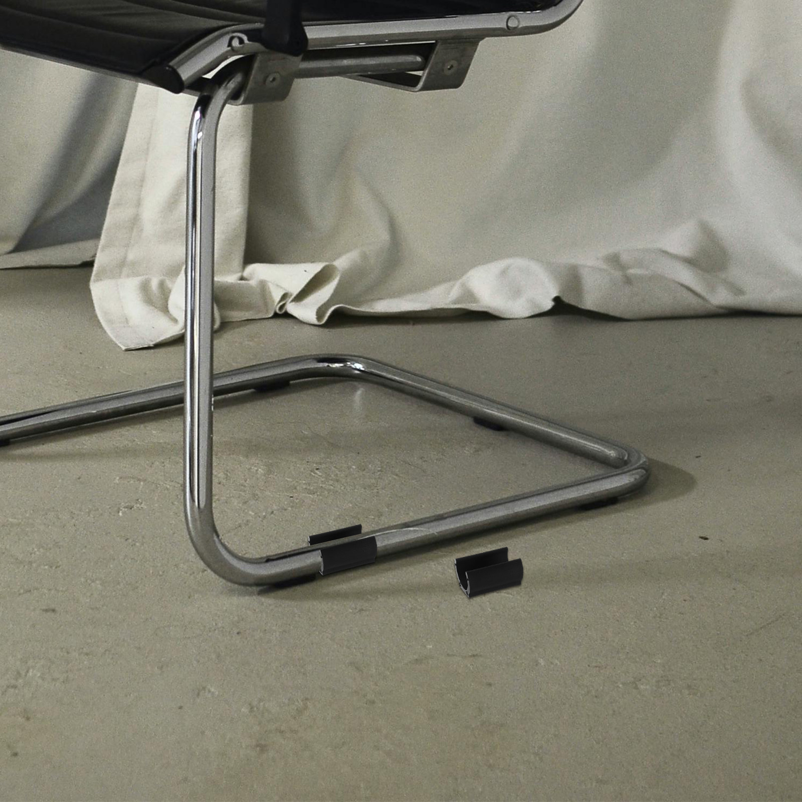 20Pcs Chair Pipe Clamp Black P - Plastic Pipe Clip ulasan dan harga